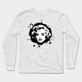 Marilyn | Ink Blot | Pop Art Long Sleeve T-Shirt